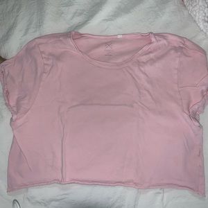 pacsun pink basic cropped